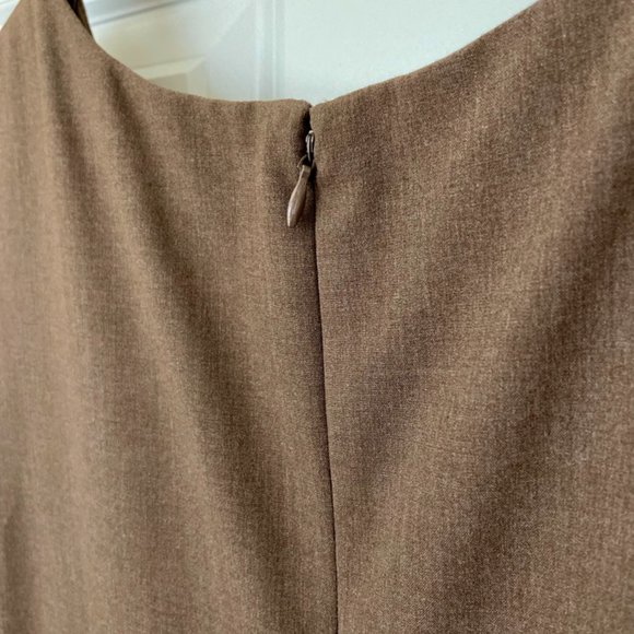 Tahari by ASL Solid Brown Cocktail Dress [8] - Picture 6 of 9